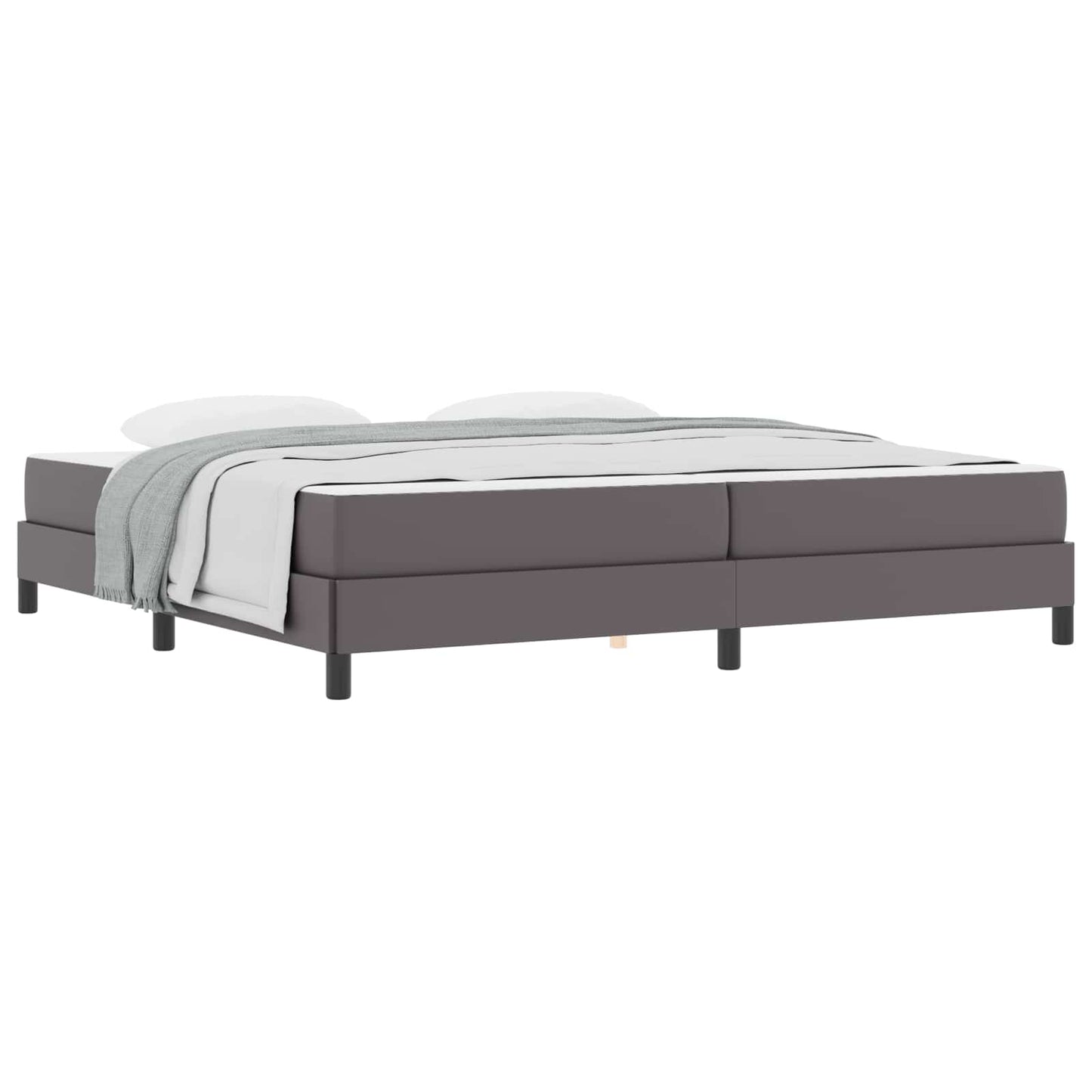 Struttura del letto con materasso Grigio 200 x 200 cm Tessuto | homemem39