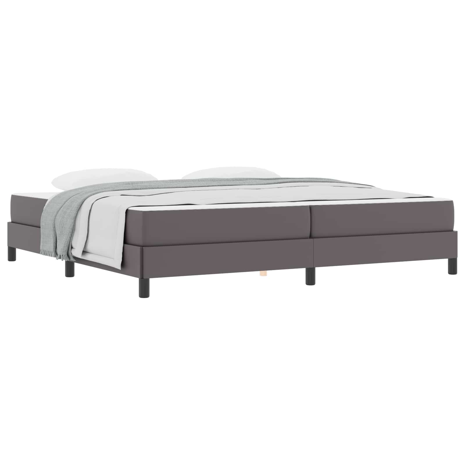 Struttura del letto con materasso Grigio 200 x 200 cm Tessuto | homemem39