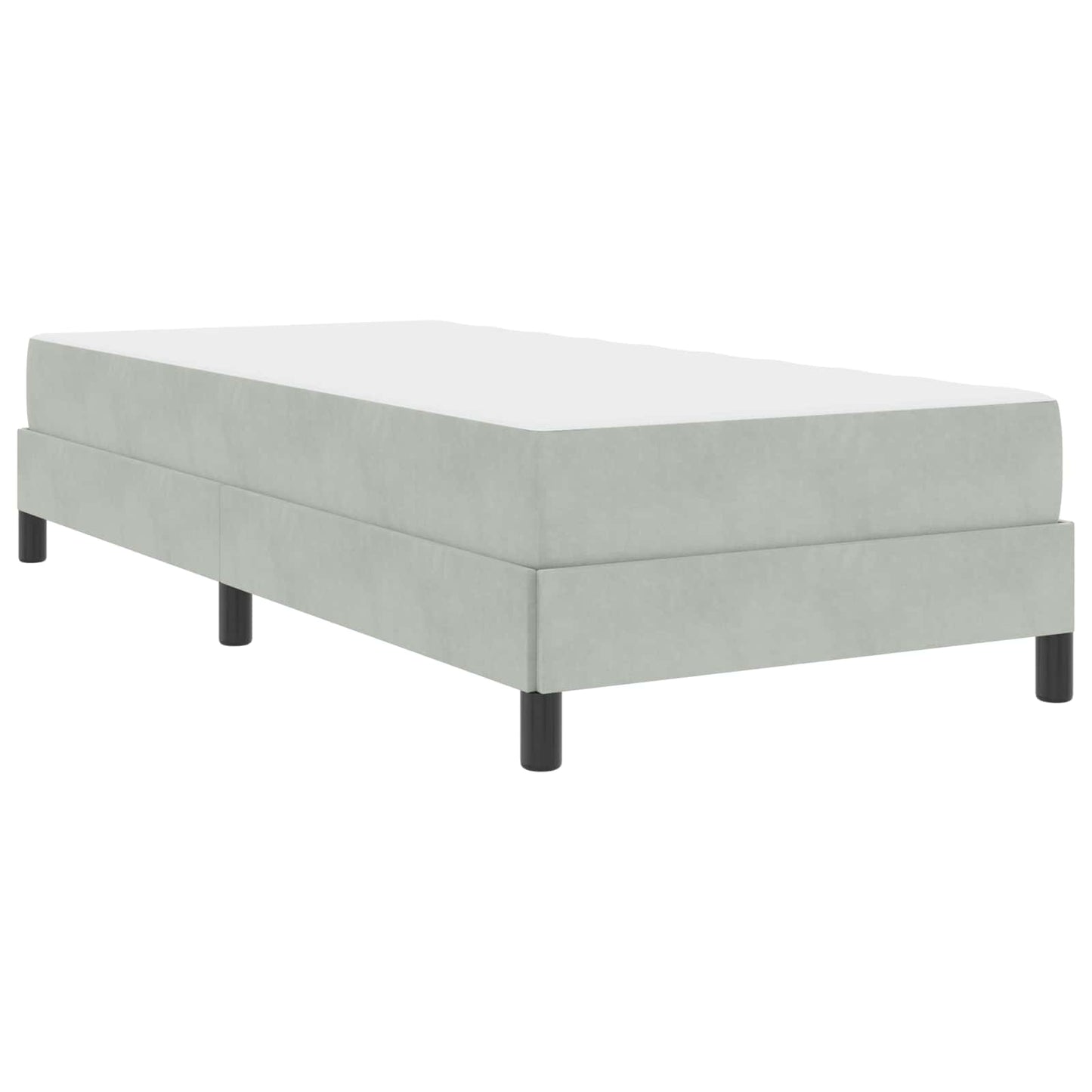 Letto a molle con materasso Grigio chiaro 80 x 200 cm Tessuto