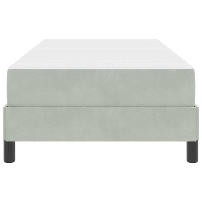 Letto a molle con materasso Grigio chiaro 80 x 200 cm Tessuto