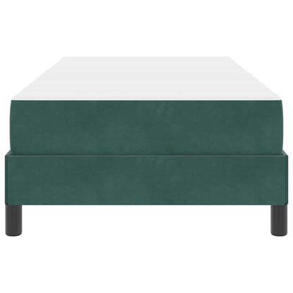 Letto a molle con materasso Verde Scuro 80 x 200 cm Tessuto