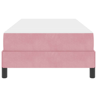 Letto a molle con materasso Rosa 80 x 200 cm Tessuto