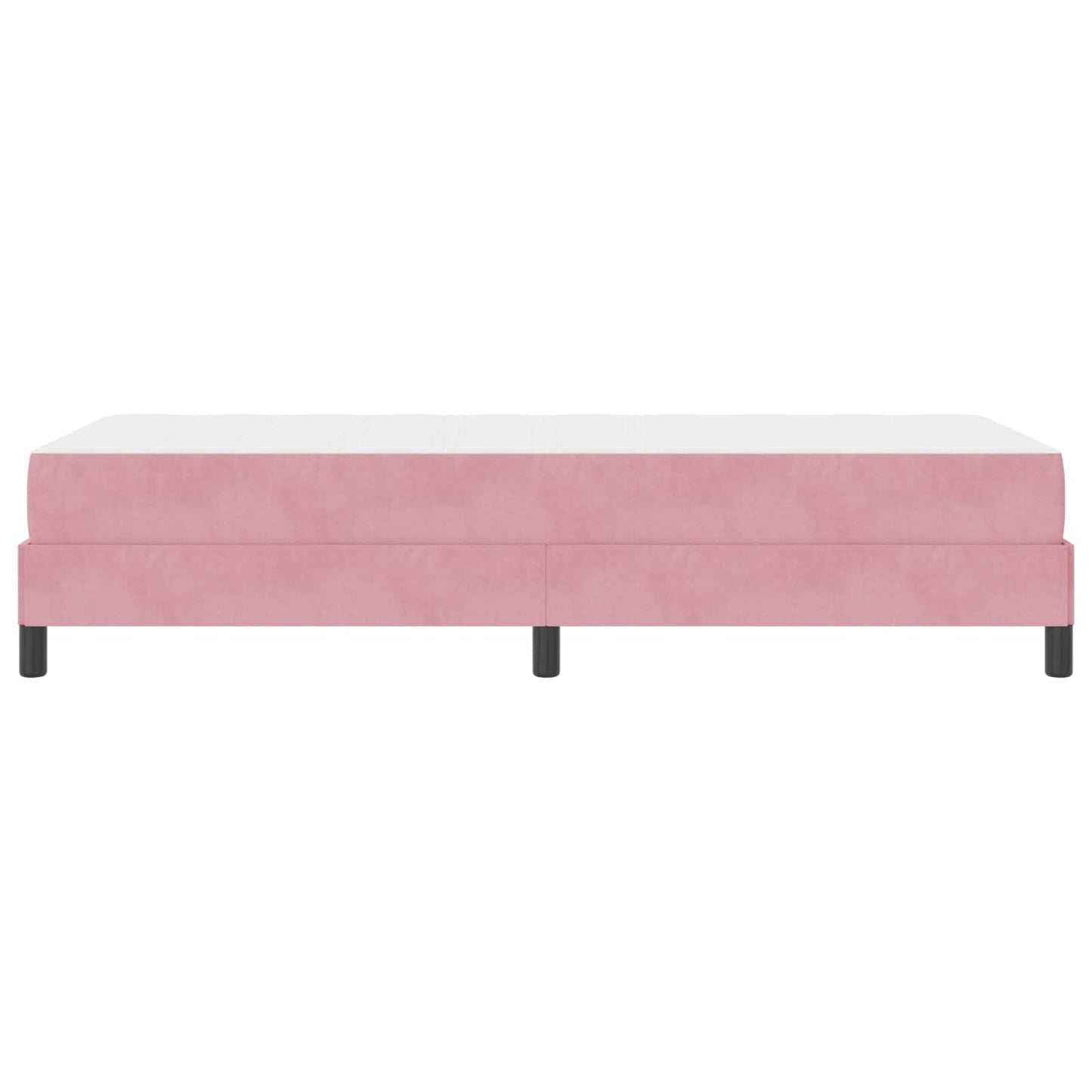 Letto a molle con materasso Rosa 80 x 200 cm Tessuto