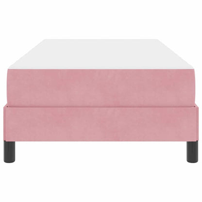 Letto a molle con materasso Rosa 90 x 190 cm Tessuto