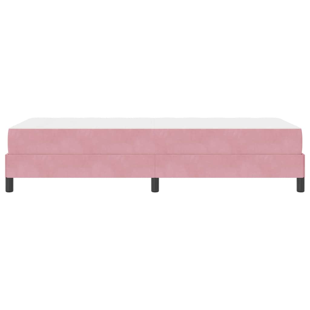 Letto a molle con materasso Rosa 90 x 190 cm Tessuto