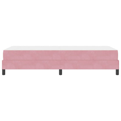Letto a molle con materasso Rosa 90 x 190 cm Tessuto
