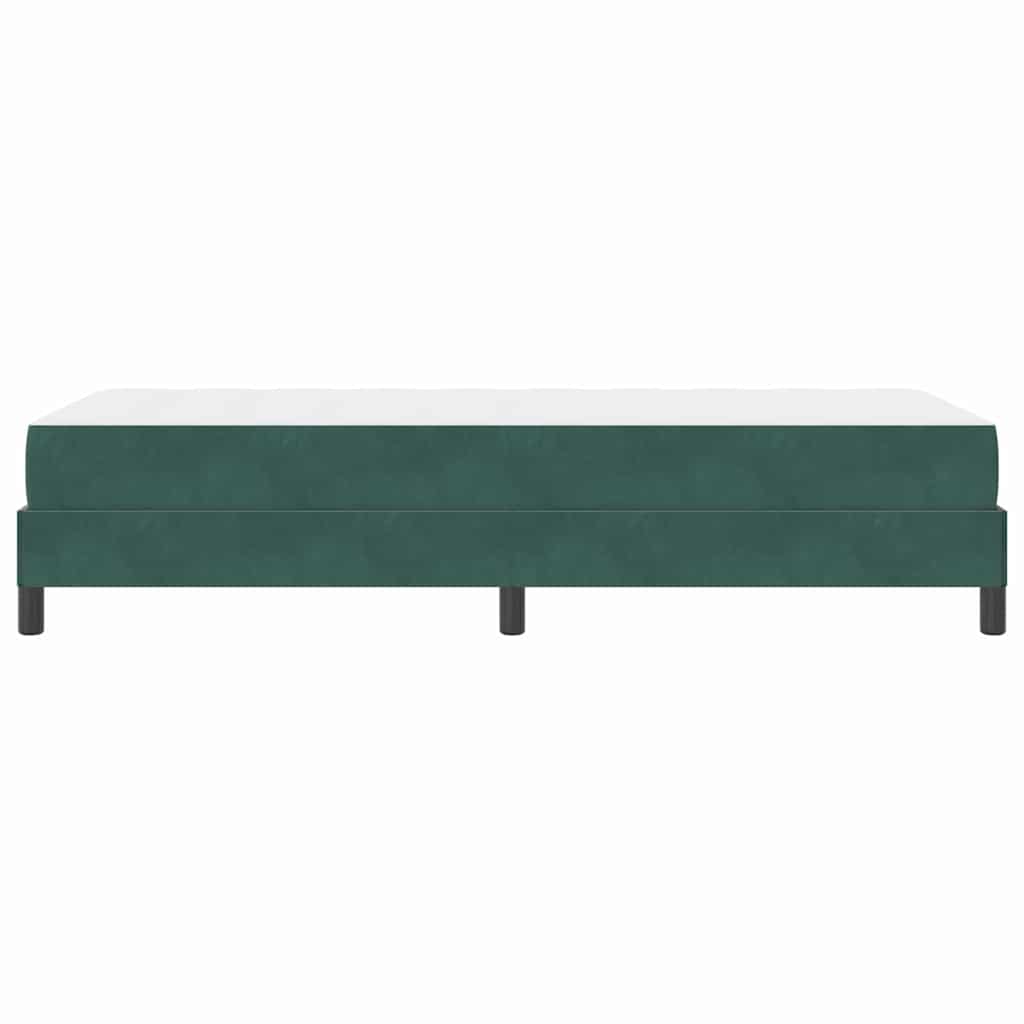 Letto a molle con materasso Verde Scuro 90 x 200 cm Tessuto