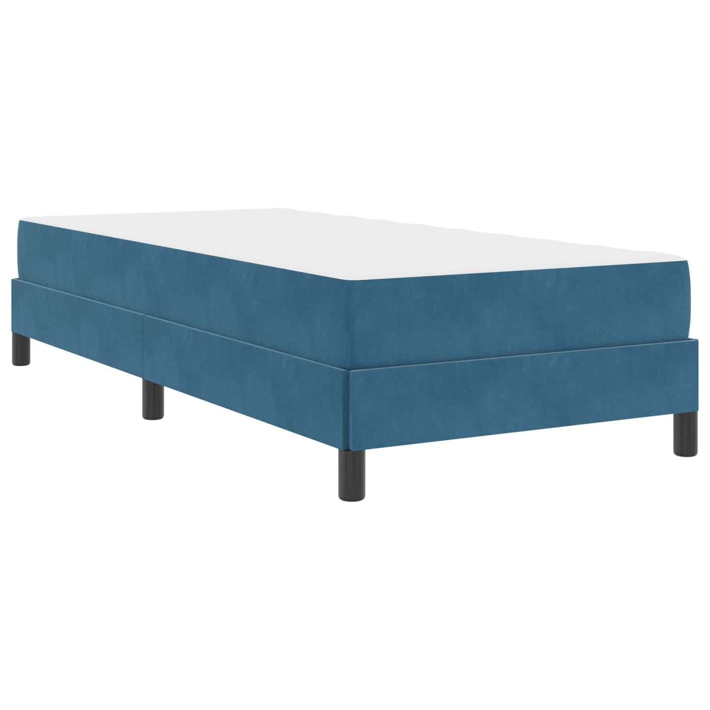 Letto a molle con materasso Blu Scuro 90 x 200 cm Tessuto | homemem39