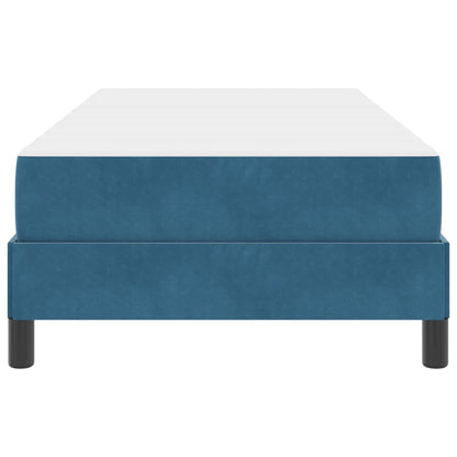 Letto a molle con materasso Blu Scuro 90 x 200 cm Tessuto | homemem39