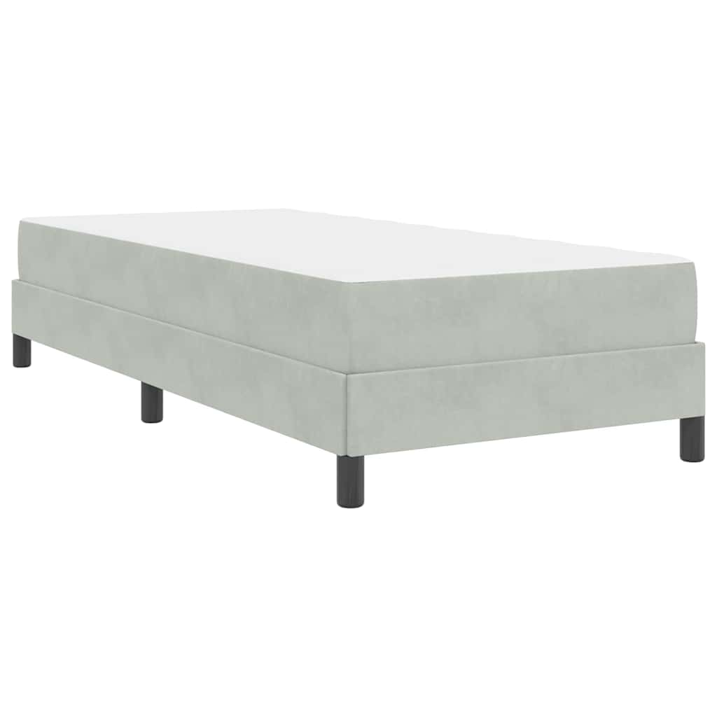 Letto a molle con materasso Grigio chiaro 100 x 200 cm Tessuto | homemem39