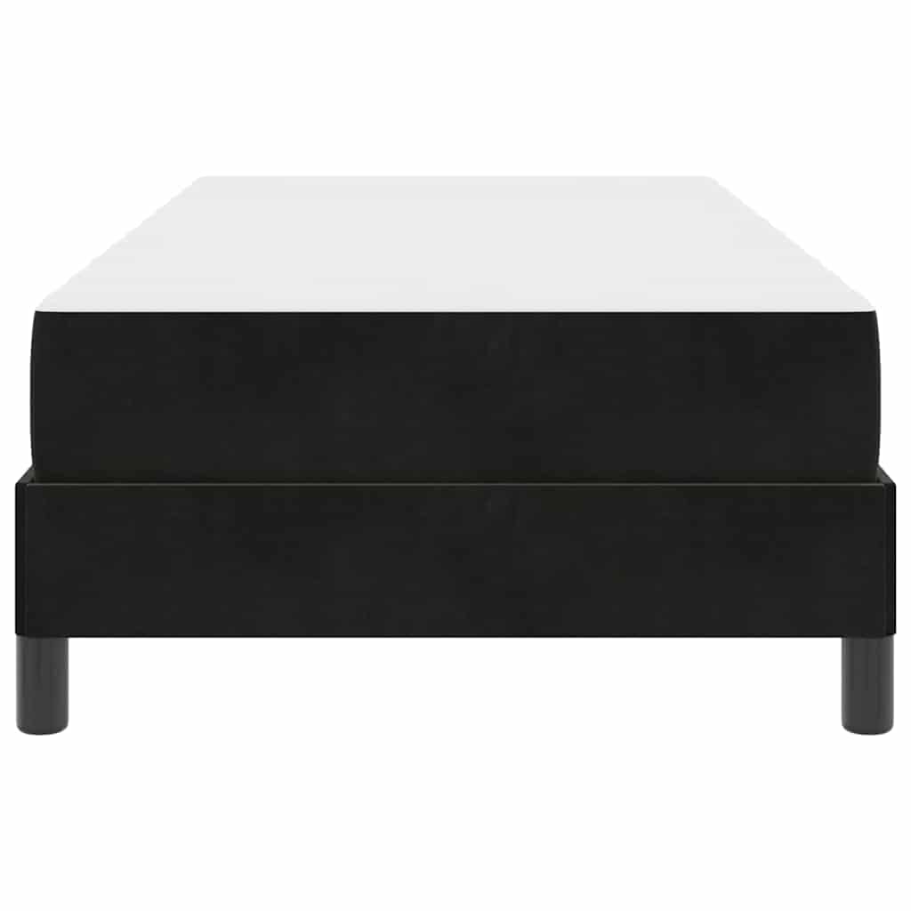 Letto a molle con materasso Nero 100 x 200 cm Tessuto