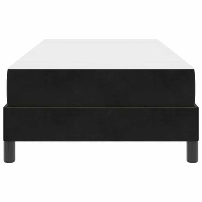 Letto a molle con materasso Nero 100 x 200 cm Tessuto