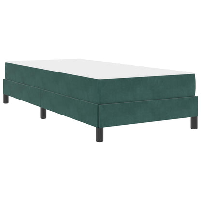 Letto a molle con materasso Verde Scuro 100 x 200 cm Tessuto