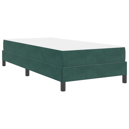 Letto a molle con materasso Verde Scuro 100 x 200 cm Tessuto