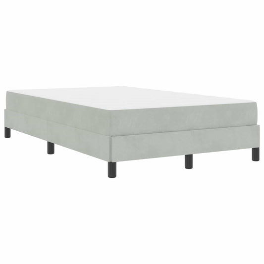 Letto a molle con materasso Grigio chiaro 120 x 190 cm Tessuto