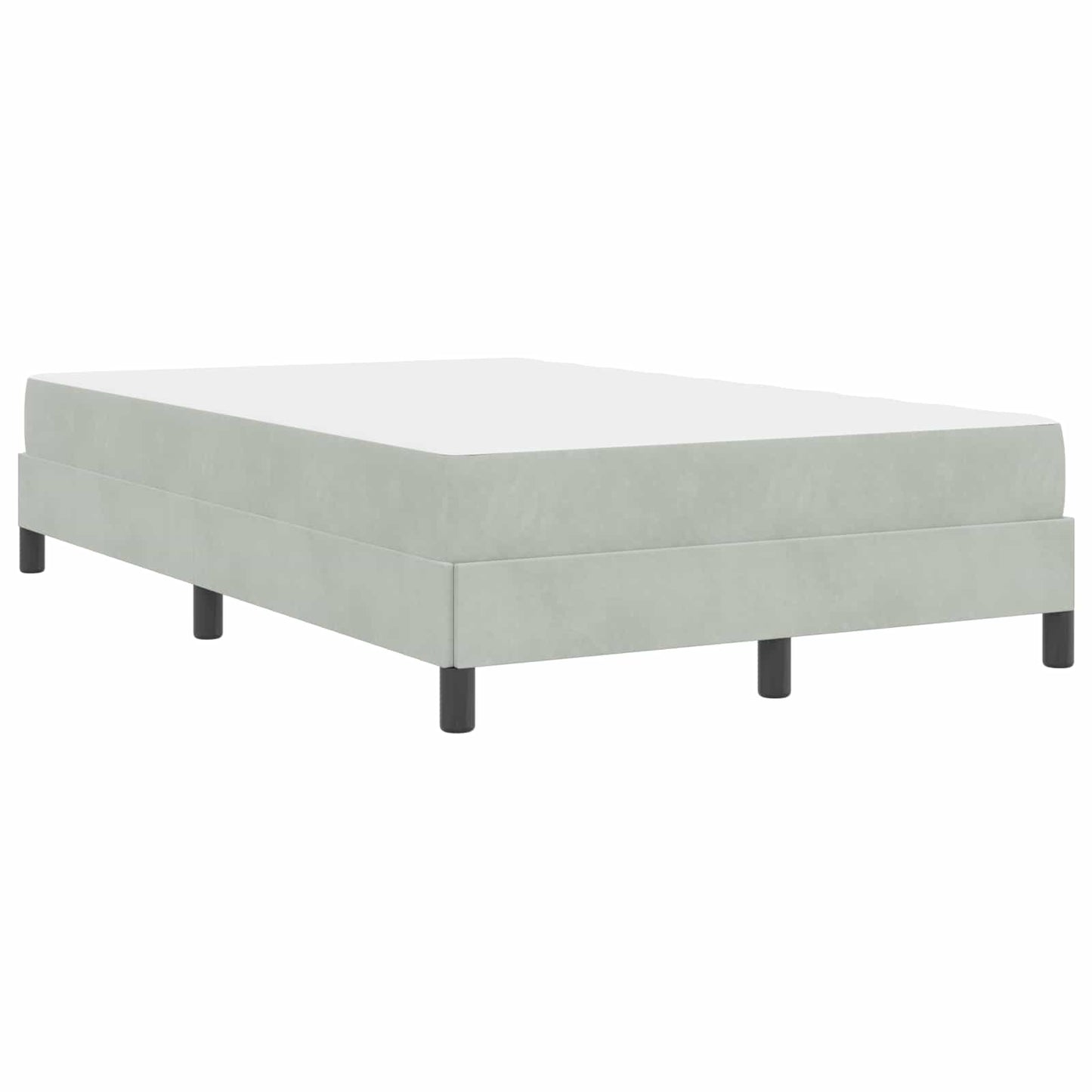 Letto a molle con materasso Grigio chiaro 120 x 190 cm Tessuto