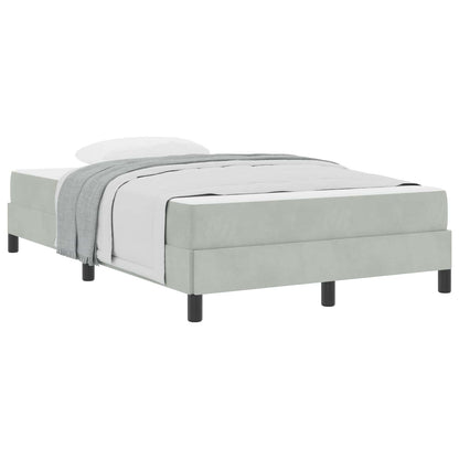 Letto a molle con materasso Grigio chiaro 120 x 190 cm Tessuto