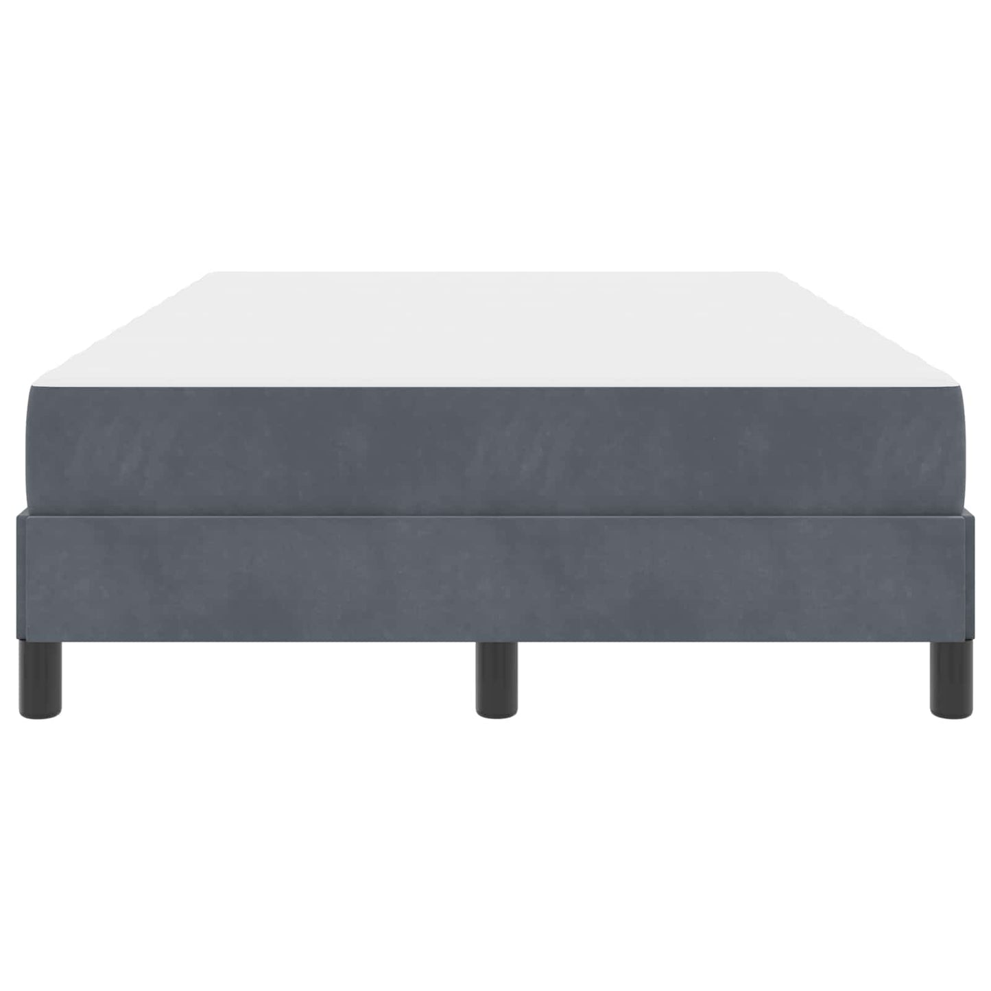 Letto a molle con materasso Grigio scuro 120 x 190 cm Tessuto | homemem39