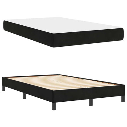 Letto a molle con materasso Nero 120 x 190 cm Tessuto | homemem39