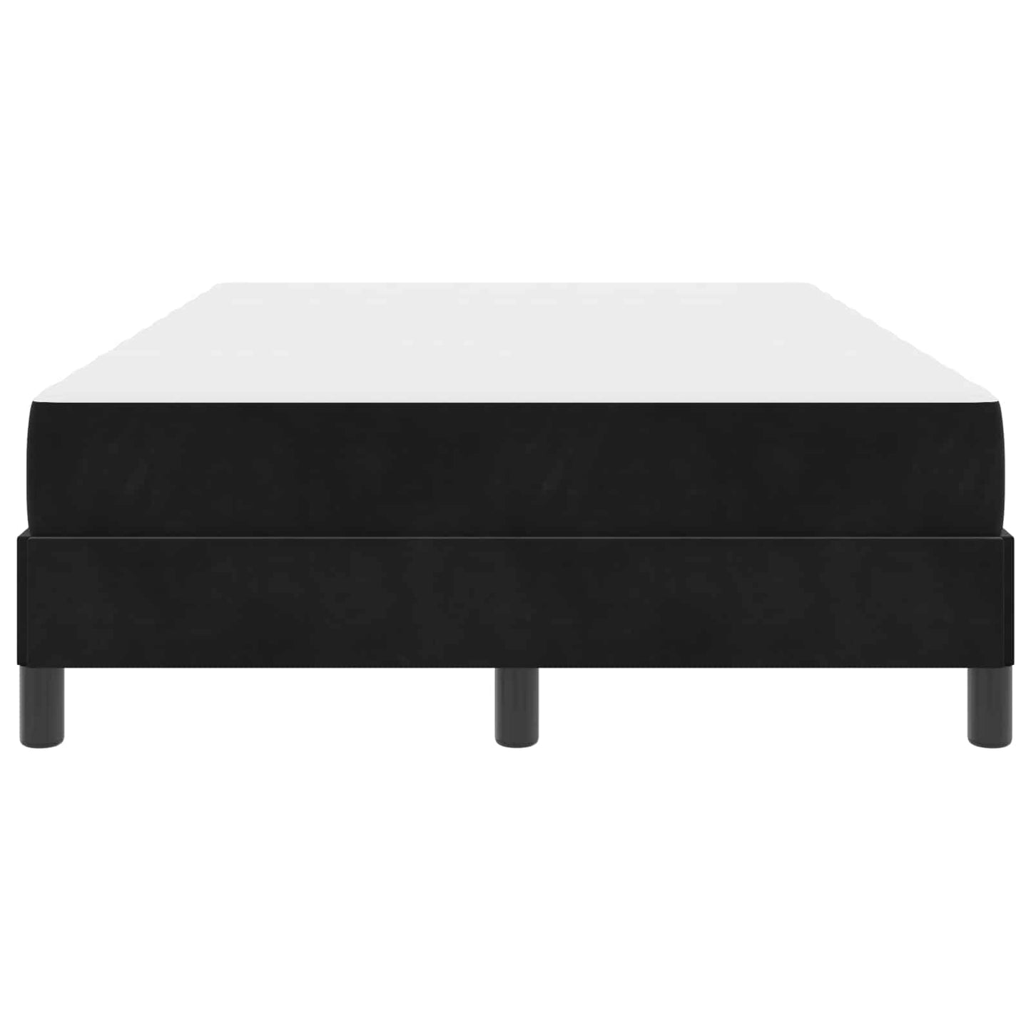 Letto a molle con materasso Nero 120 x 190 cm Tessuto