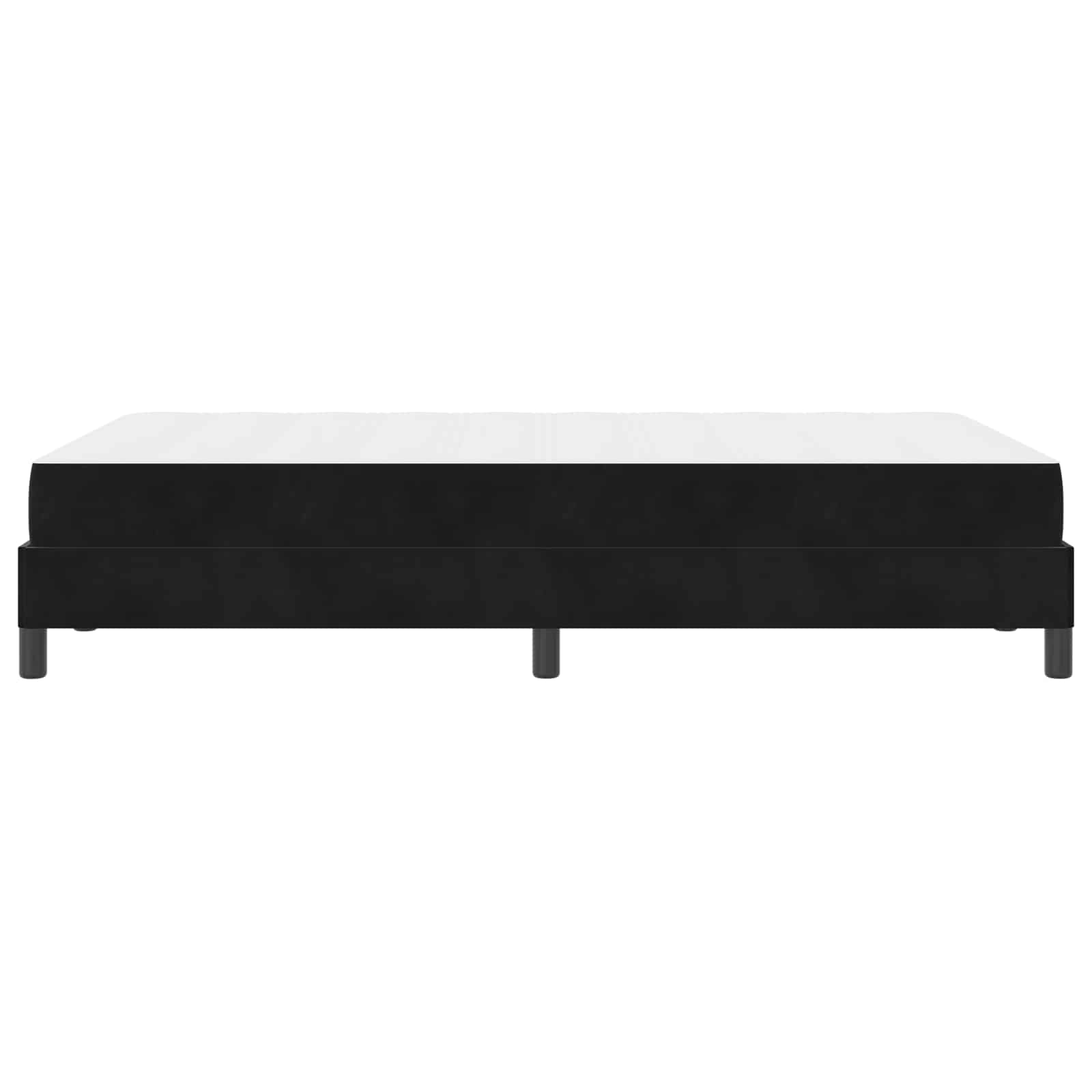 Letto a molle con materasso Nero 120 x 190 cm Tessuto | homemem39