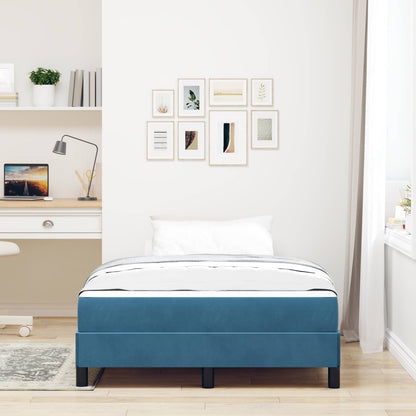Letto a molle con materasso Blu Scuro 120 x 190 cm Tessuto | homemem39