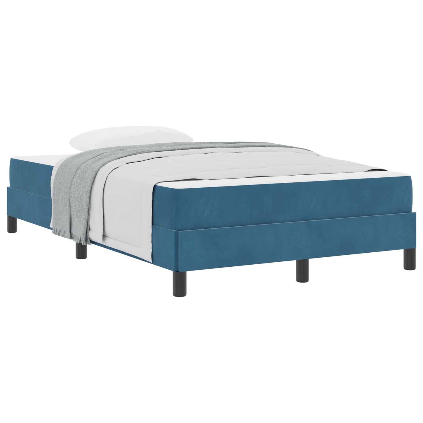 Letto a molle con materasso Blu Scuro 120 x 190 cm Tessuto | homemem39