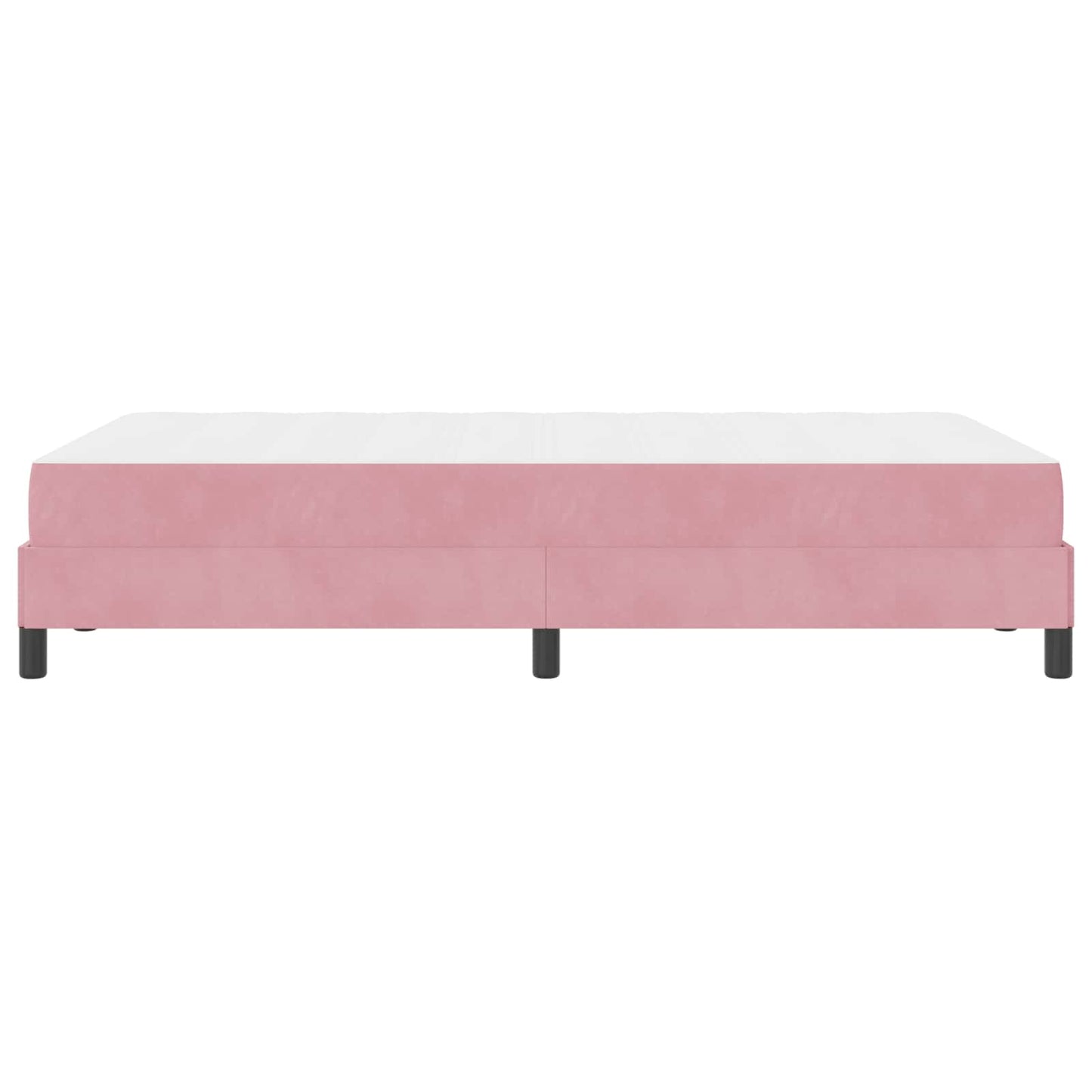Letto a molle con materasso Rosa 120 x 190 cm Tessuto