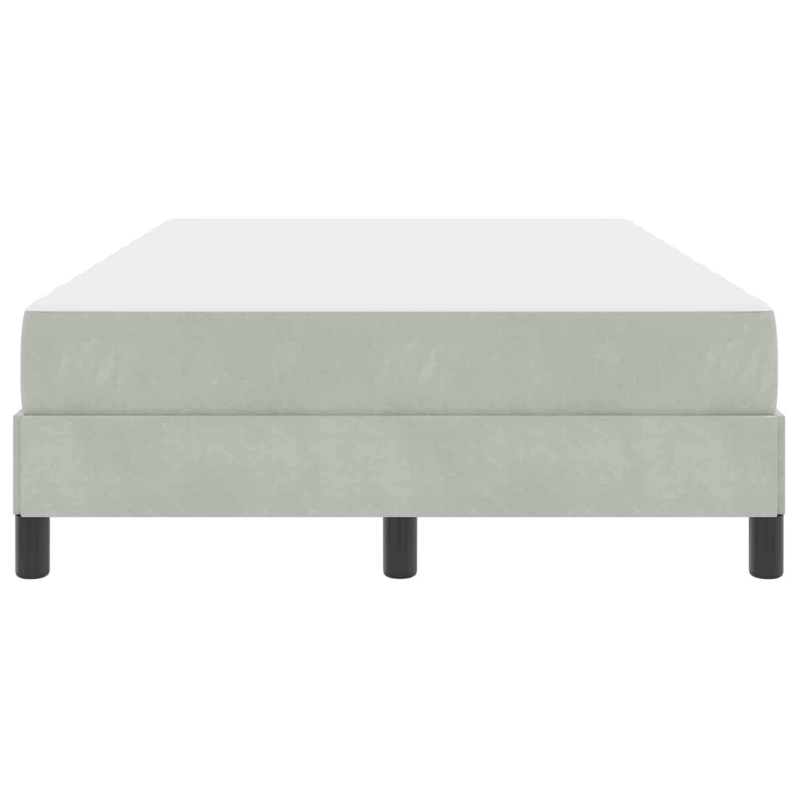 Letto a molle con materasso Grigio chiaro 120 x 200 cm Tessuto | homemem39