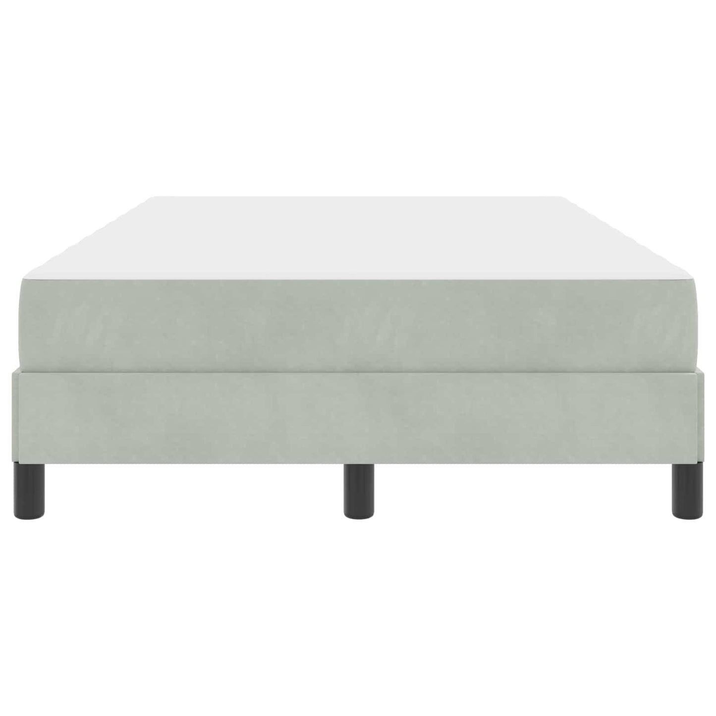 Letto a molle con materasso Grigio chiaro 120 x 200 cm Tessuto