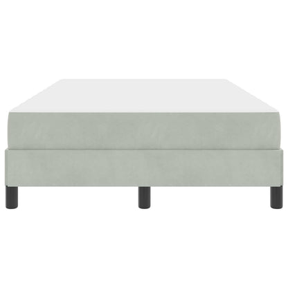 Letto a molle con materasso Grigio chiaro 120 x 200 cm Tessuto