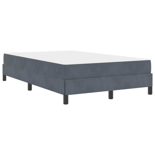 Letto a molle con materasso Grigio scuro 120 x 200 cm Tessuto