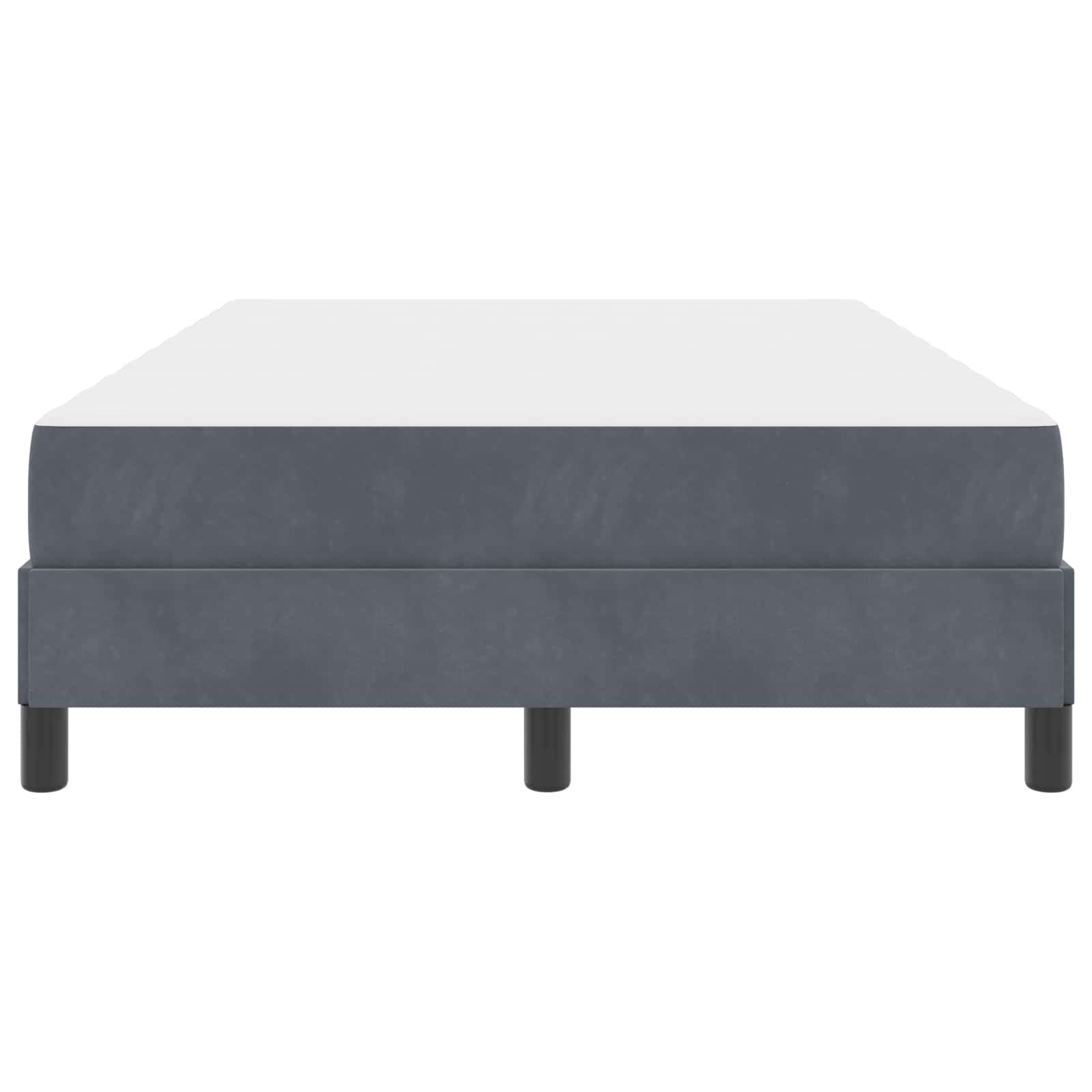 Letto a molle con materasso Grigio scuro 120 x 200 cm Tessuto | homemem39