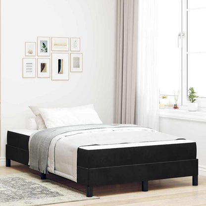 Letto a molle con materasso Nero 120 x 200 cm Tessuto | homemem39