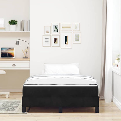 Letto a molle con materasso Nero 120 x 200 cm Tessuto | homemem39