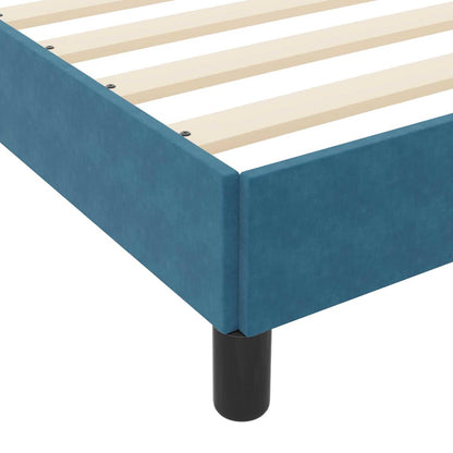 Letto a molle con materasso Blu Scuro 120 x 200 cm Tessuto | homemem39