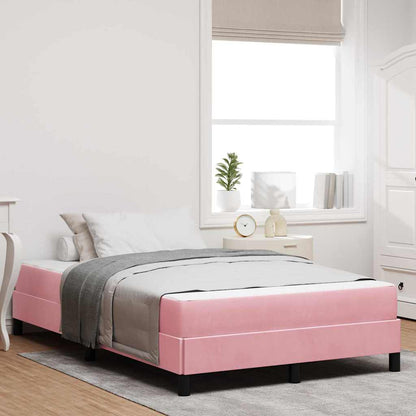 Letto a molle con materasso Rosa 120 x 200 cm Tessuto | homemem39