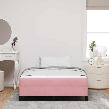 Letto a molle con materasso Rosa 120 x 200 cm Tessuto | homemem39