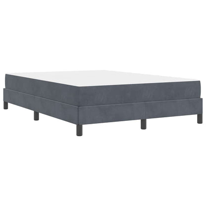 Letto a molle con materasso Grigio scuro 140 x 190 cm Tessuto