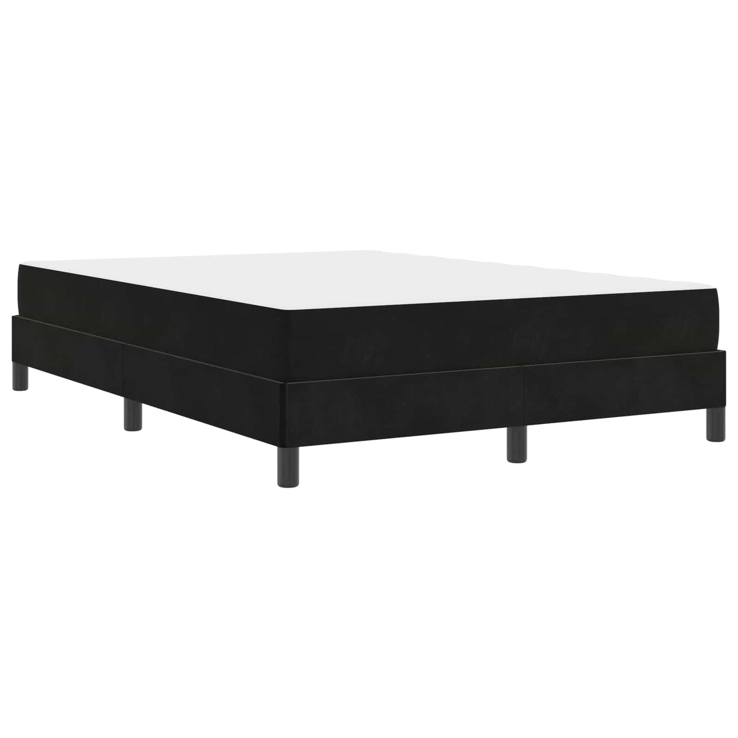 Letto a molle con materasso Nero 140 x 190 cm Tessuto | homemem39