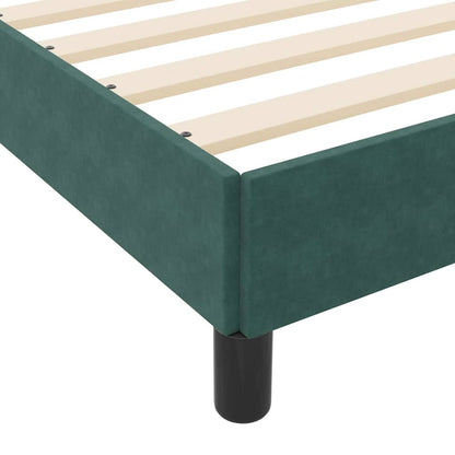 Letto a molle con materasso Verde Scuro 140 x 190 cm Tessuto
