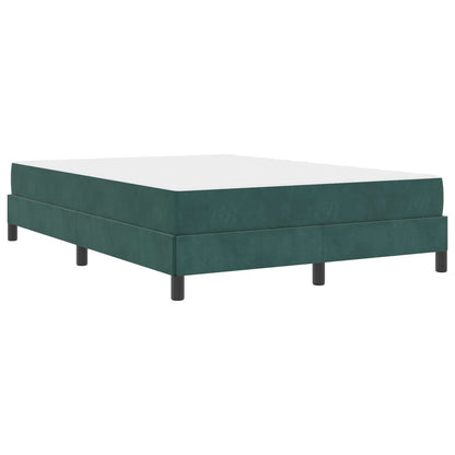 Letto a molle con materasso Verde Scuro 140 x 190 cm Tessuto