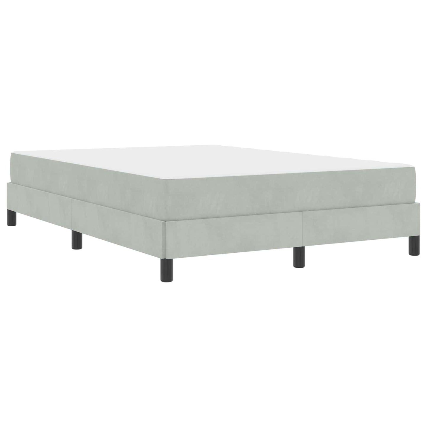 Letto a molle con materasso Grigio chiaro 140 x 200 cm Tessuto