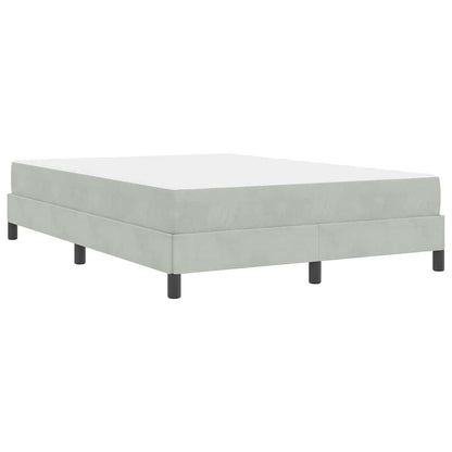 Letto a molle con materasso Grigio chiaro 140 x 200 cm Tessuto