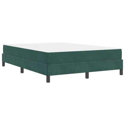 Letto a molle con materasso Verde Scuro 140 x 200 cm Tessuto
