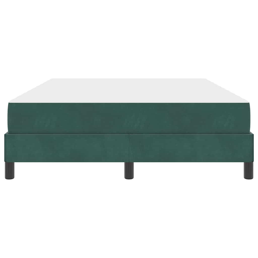 Letto a molle con materasso Verde Scuro 140 x 200 cm Tessuto