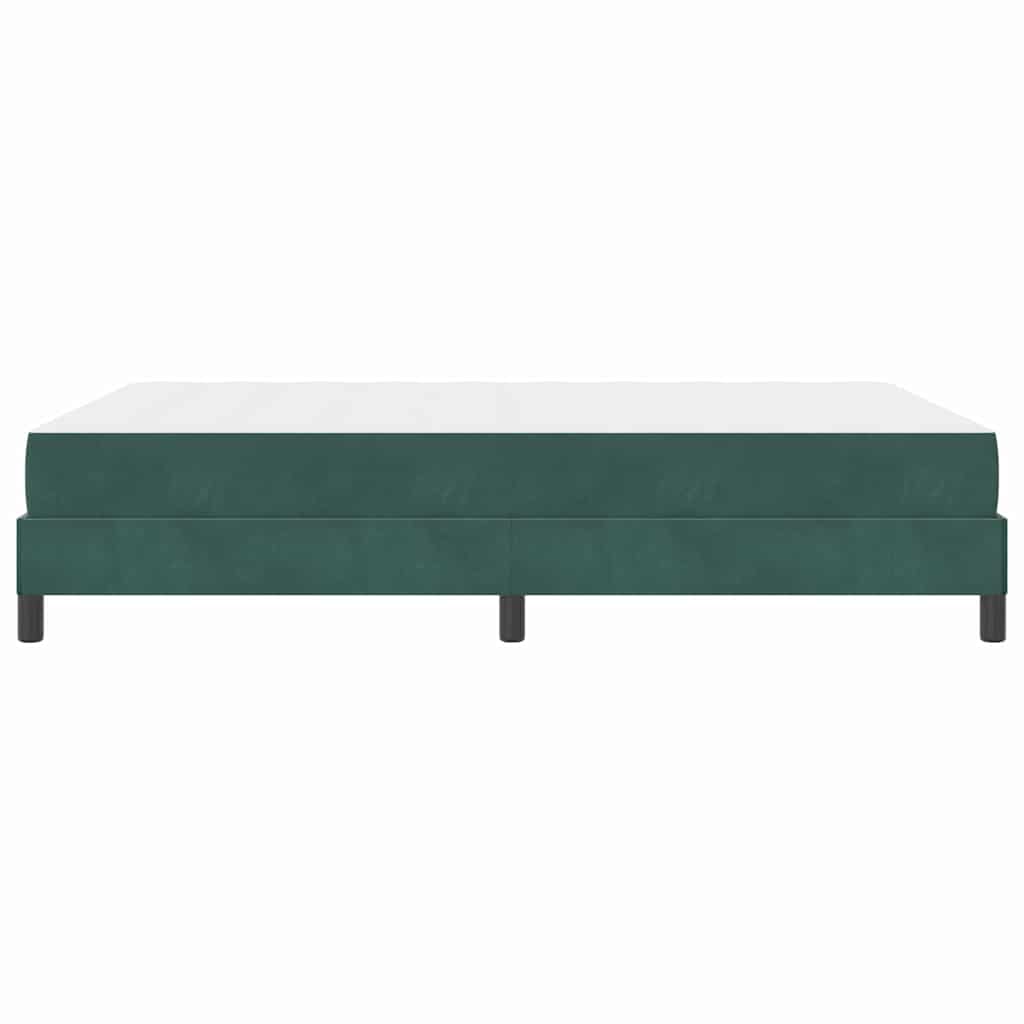 Letto a molle con materasso Verde Scuro 140 x 200 cm Tessuto