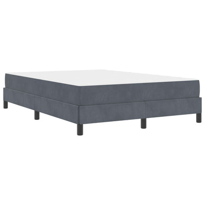 Letto a molle con materasso Grigio scuro 160 x 200 cm Tessuto