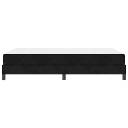 Letto a molle con materasso Nero 160 x 200 cm Tessuto