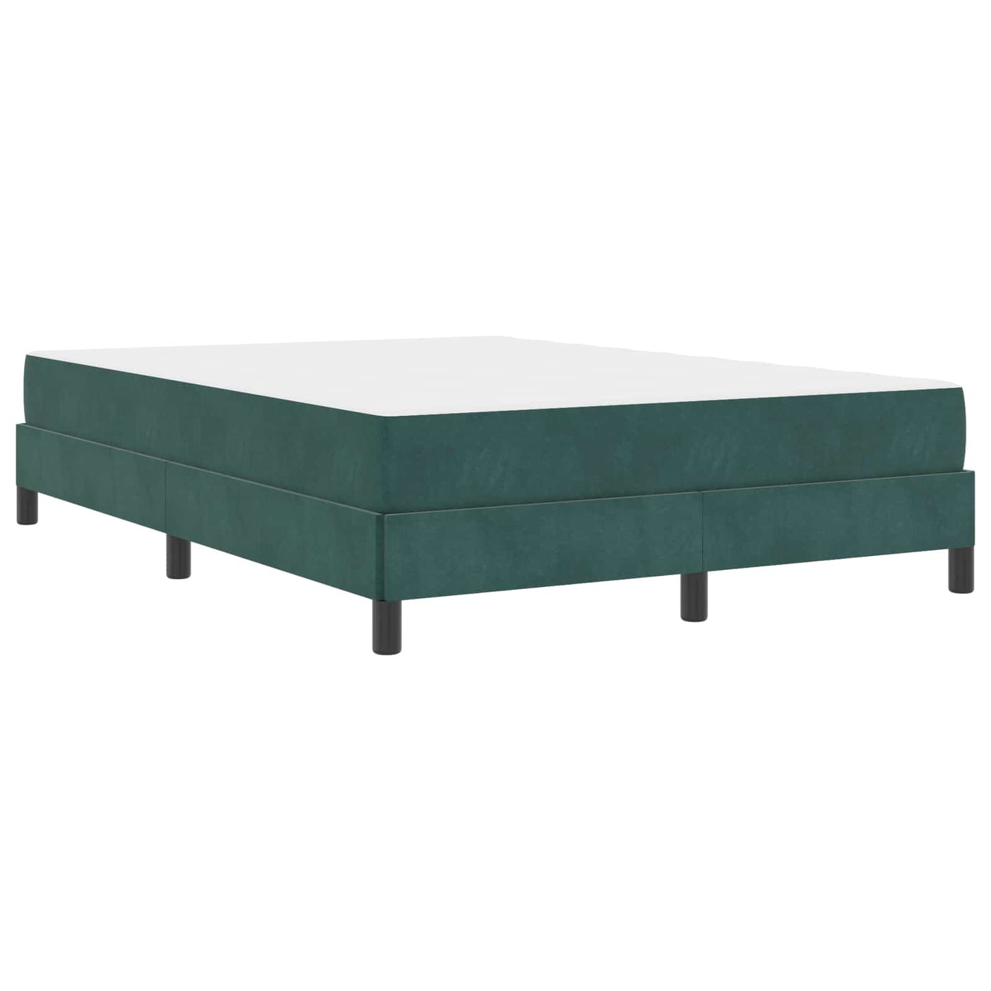 Letto a molle con materasso Verde Scuro 160 x 200 cm Tessuto